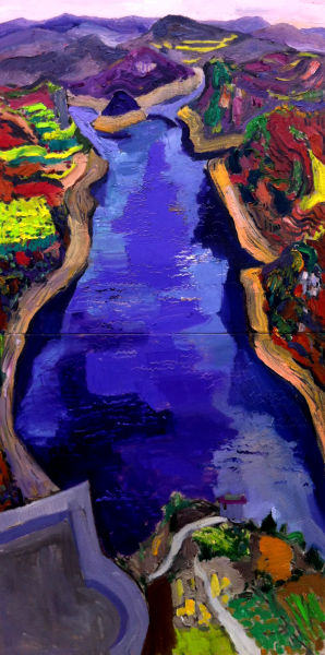 《祥瑞福地—平安湖》+70cmX70X2+cm2013.3