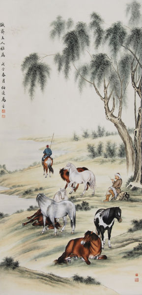 图4【马晋 牧马图】 图4【马晋 牧马图】