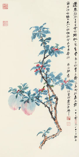 张大千 寿桃