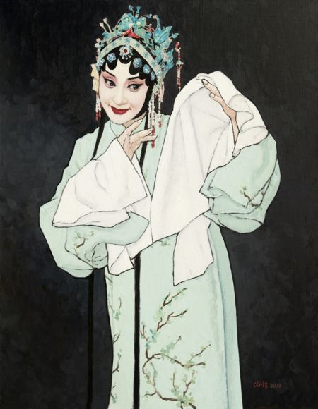 靳尚谊 牡丹亭 布面油画 90×70cm 2013年 华艺国际2014春季拍卖会 估价:咨询价 靳尚谊 牡丹亭 布面油画 90×70cm 2013年 华艺国际2014春季拍卖会 估价:咨询价