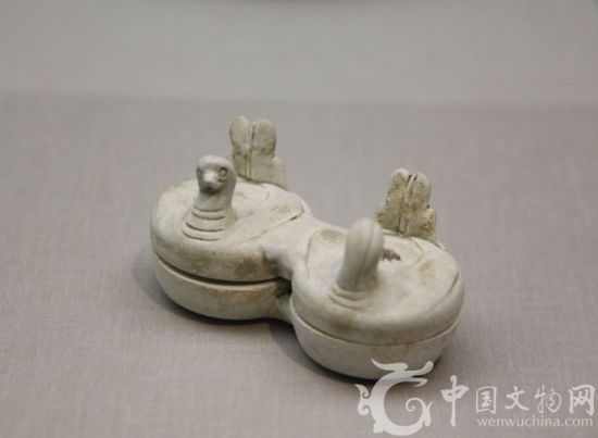 潮州窑靑釉鸳鸯形器