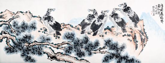 魏隐儒 高瞻远瞩 358×138cm 约45.4平尺 魏隐儒 高瞻远瞩 358×138cm 约45.4平尺