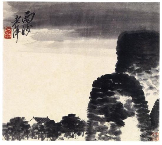齐白石作品《雨后》 齐白石作品《雨后》