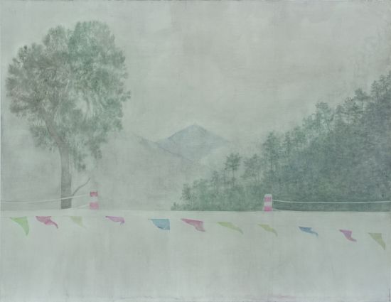 丁蓓莉 虹 纸本设色 142cmx185cm 2014年 丁蓓莉 虹 纸本设色 142cmx185cm 2014年