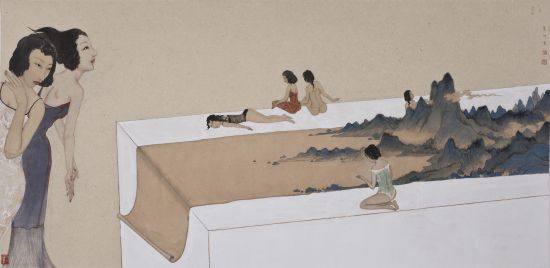 赵丽娜 花溪秘境之二 2014年 145x71cm 赵丽娜 花溪秘境之二 2014年 145x71cm