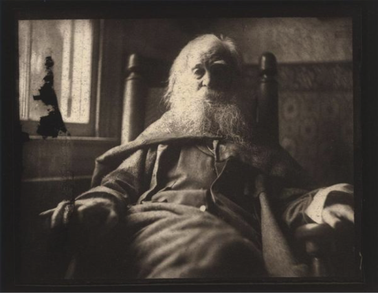 托马斯•伊金思摄影作品《惠特曼肖像》（1891）