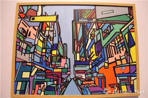 傅蕾蕾作品:《香港街景》 布面丙烯 60X80cm 2013年 傅蕾蕾作品:《香港街景》 布面丙烯 60X80cm 2013年