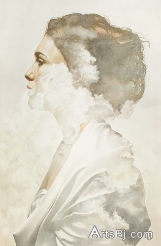 双重曝光:创意女孩肖像画 双重曝光:创意女孩肖像画