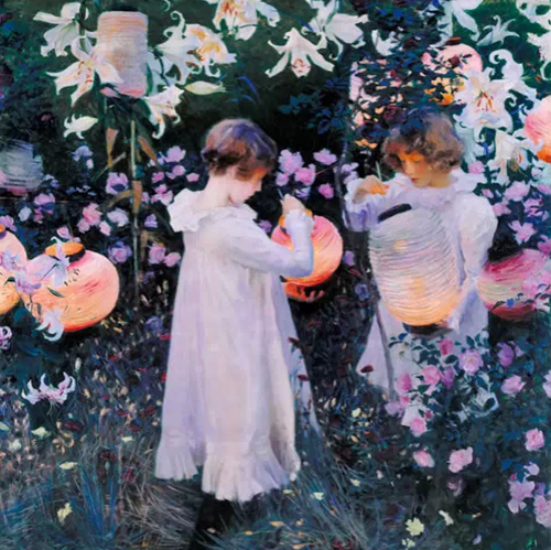 约翰·辛格·萨金特的《康乃馨、百合、百合、玫瑰》