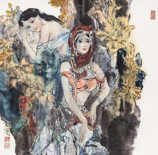 张宏宾 花样女子(拍品编号:0075)起拍价24000元 场次:山东鲁银2015年春季艺术品网络拍卖会(一) 张宏宾 花样女子(拍品编号:0075)起拍价24000元 场次:山东鲁银2015年春季艺术品网络拍卖会(一)