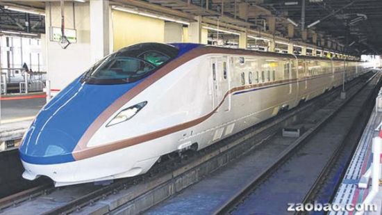 日本E-7款式新干线列车。（新加坡《联合早报》网站）