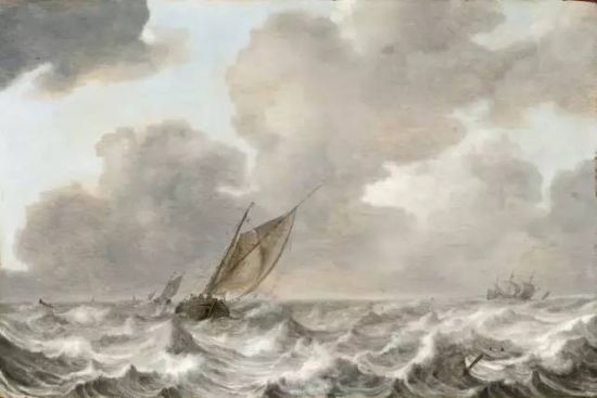 ƣVessels in a Moderate Breeze ңJan Porcellis