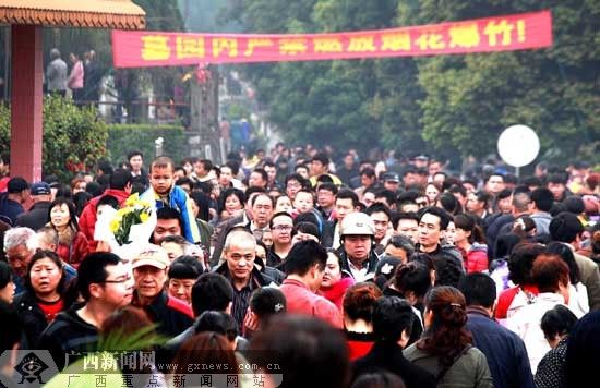 柳州:清明祭扫大军21万 低碳祭扫受青睐(图)