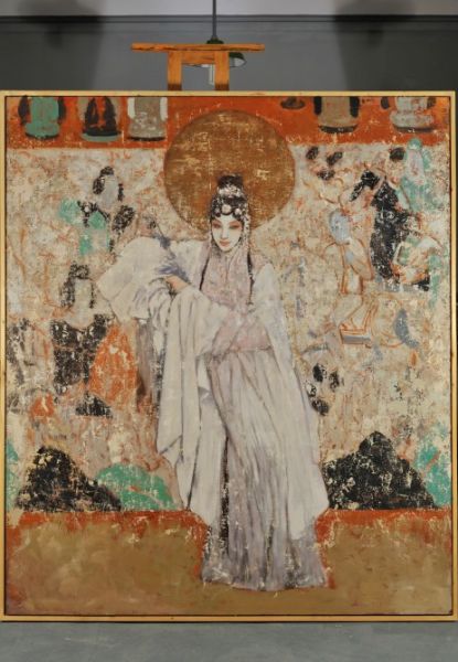 油画家在苏州:把昆曲元素画出敦煌风(图)