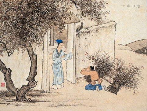 二十四孝图:啮指痛心 古代二十四孝故事:啮指痛心(图)