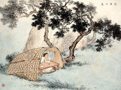 二十四孝图:闻雷泣墓 古代二十四孝故事:闻雷泣墓(图)