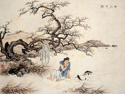 二十四孝图:卧冰求鲤 古代二十四孝故事:卧冰求鲤(图)