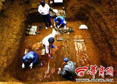 西安发现一元代墓葬墓主人是个钱币收藏迷