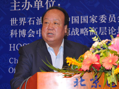 图文:中国石油企业协会会长胡文瑞_会议讲座