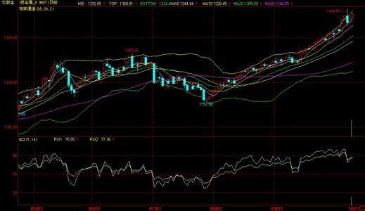 海通期货:修正性反弹,目标1343-1351之间(图)_