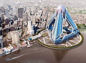 美国新奥尔良市重建 设计师构想超级浮城(图)