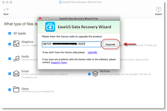 license code for easeus data recovery wizard free edition