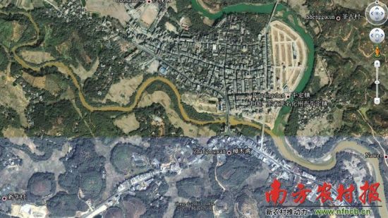 “人工黄河”在google地图上的截图