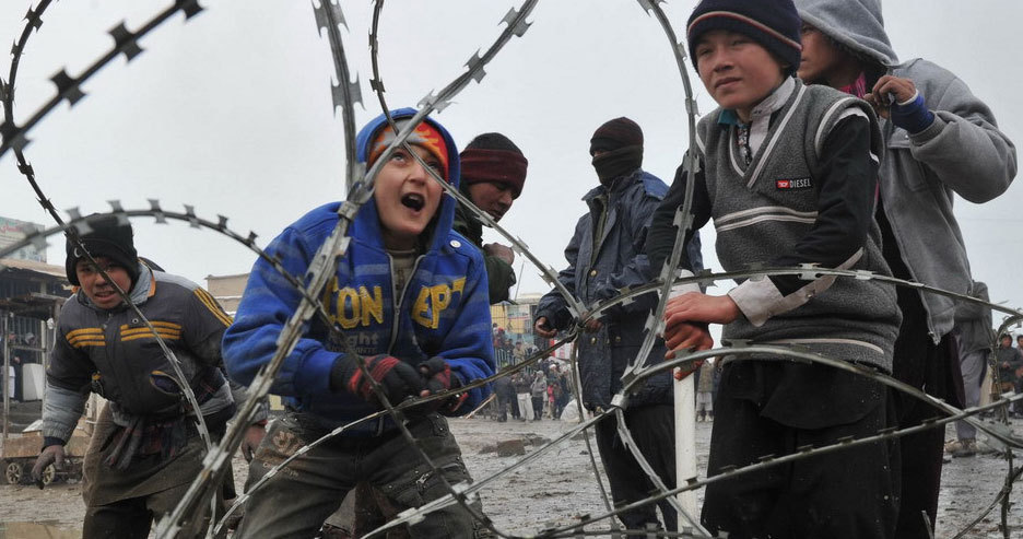 Afghanistan children protest Koran burning