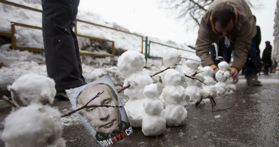 Silent protest again Putin