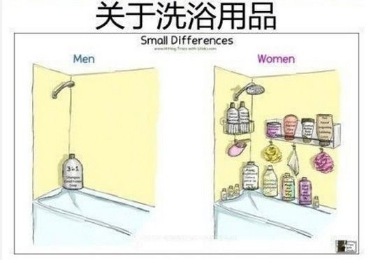 男人和女人的各种区别