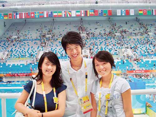 在北京感受奥运热情 美国华裔志愿者为中国自