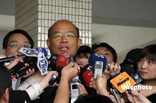 苏贞昌在博客称未打算参选台北县长