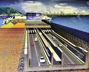 横琴澳大新校区与路氹的连接采用河底人车隧道方式(设计效果图).