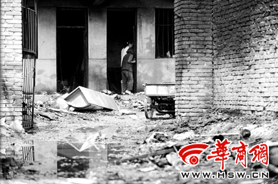 废品回收点起火黑烟裹住联志村(图)