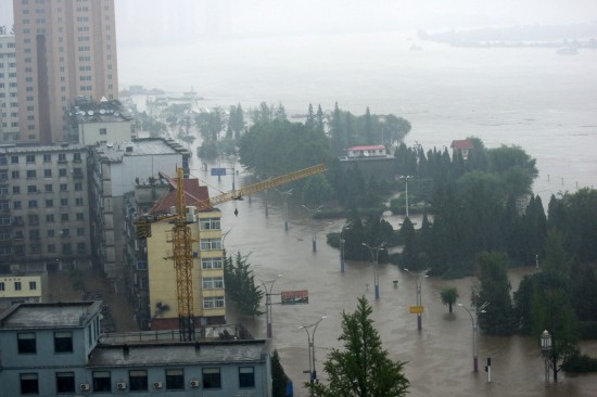 鸭绿江辽宁丹东段特大洪水致部分县市电力中断