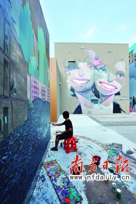 50位壁画艺术家为大芬美术馆“刷墙”