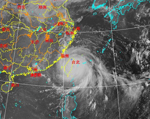 三年来最强台风凡亚比登陆台湾 降雨量或达7