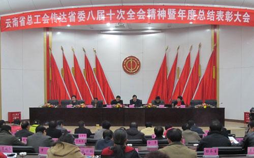 云南省总工会贯彻学习省委八届十次会议精神