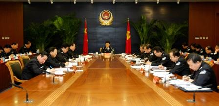 1月17日，公安部召开党委扩大会议。国务委员、公安部部长孟建柱出席会议并讲话。来源：公安部网站 