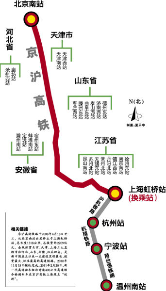 京沪高铁预计6月底开通运营 温州到北京9小时