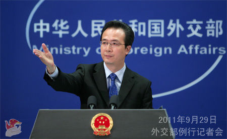 记者会现场。图据外交部网站
