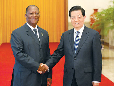 胡锦涛同科特迪瓦总统会谈