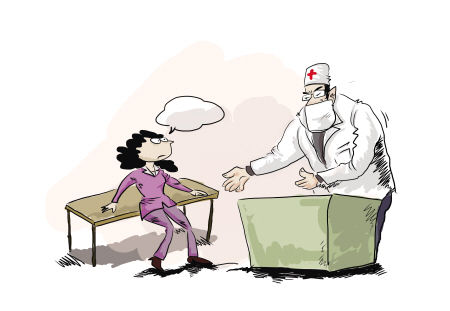 男医生检查女患者 须有护士或家人陪