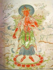 朝阳云接寺内原来的壁画。 本组图片由网友“五角枫”供图