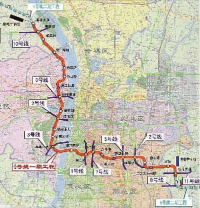 长沙地铁4号线一期拟年内开工