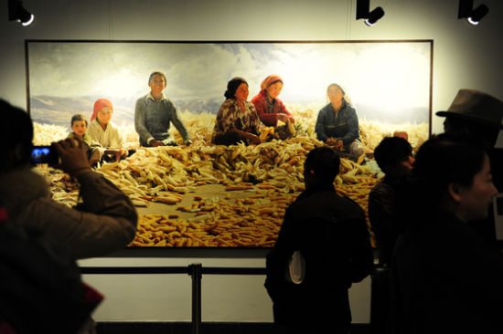 日照：史上最贵油画亮相文采美术馆中国写实画家八人展