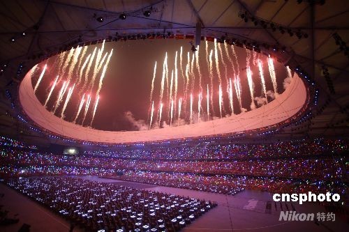 卷轴展现古今大戏奥运开幕演出炫目震撼(组图)