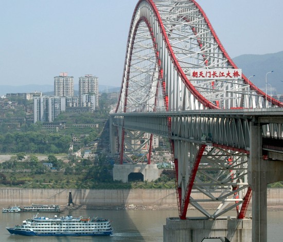 组图：重庆朝天门长江大桥即将通车