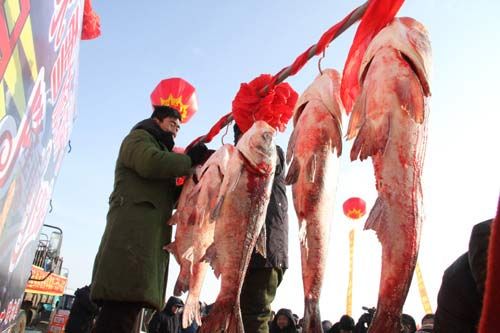 吉林镇赉县举行冬捕活动促进旅游产业发展(图