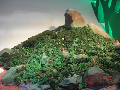 福建馆犹如一艘绿色生态船